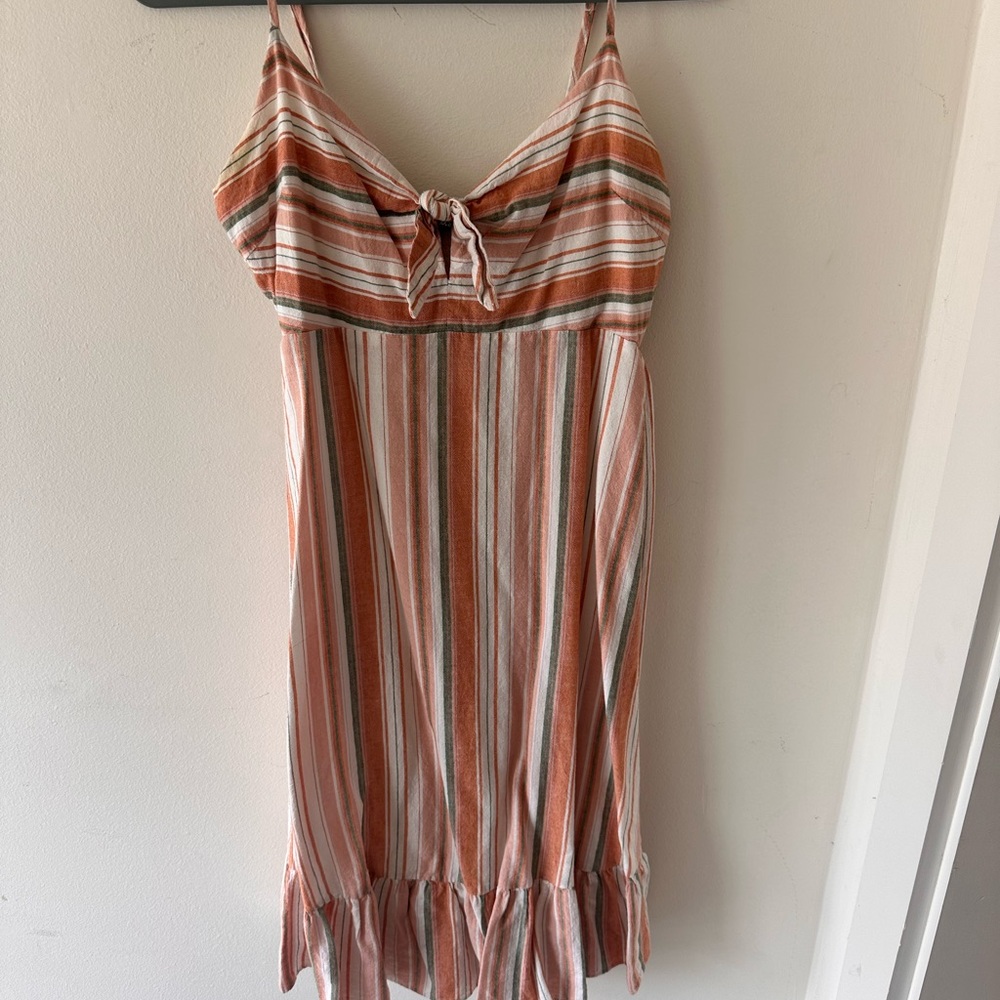 Lulu's Striped Multicolor Midi Dress